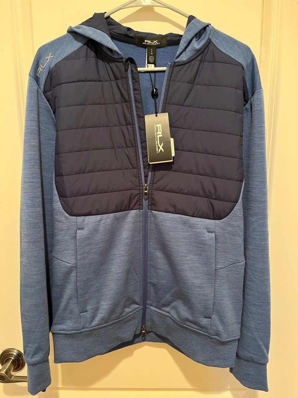 RLX Ralph Lauren Two-Tone Blue Hooded Performance Jacket